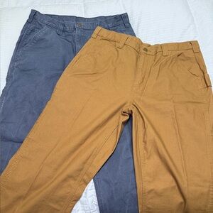 Set of 2 Brahma Canvas Carpenter Pants Mens 32X32 Workwear Heavy